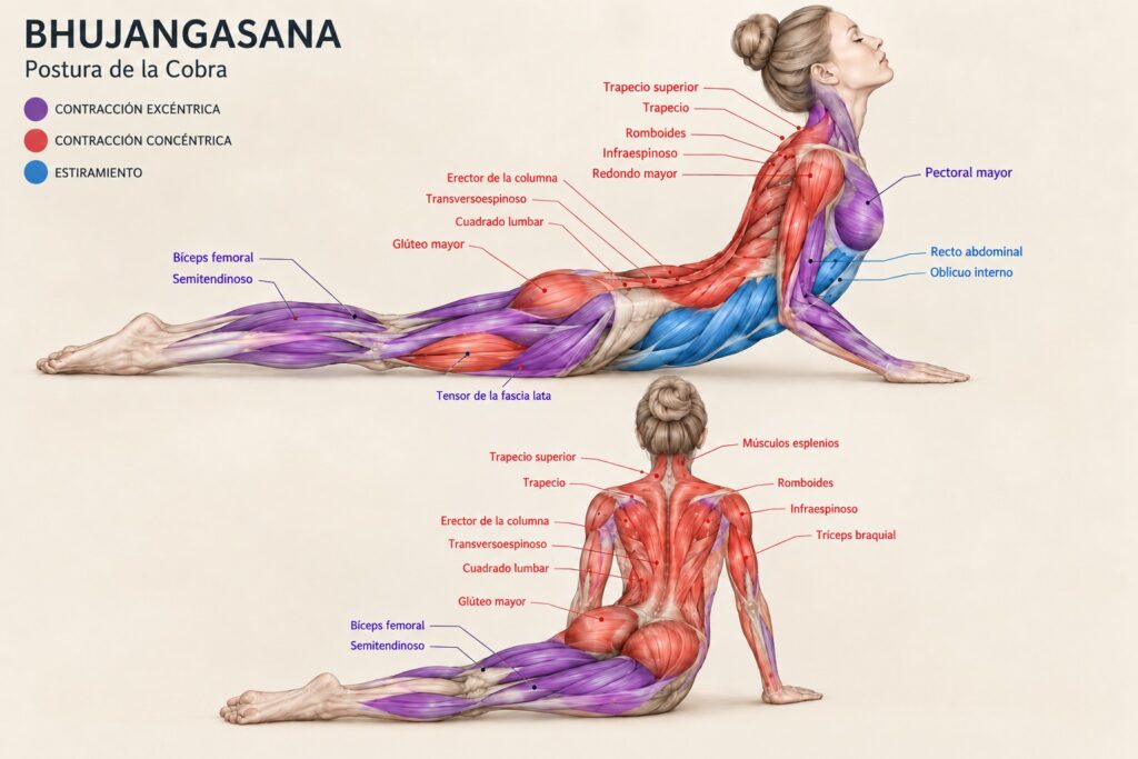 Alineación bhujangasana